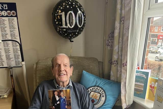 John Cunningham said his 100th birthday was a ‘day he’ll never forget’ . Photo: Ideal Carehomes