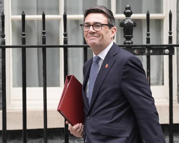 Prime Minister Andy Burnham leaves 10 Downing Street, London, to attend Prime Minister's Questions and the Budget in the Houses of Commons. 