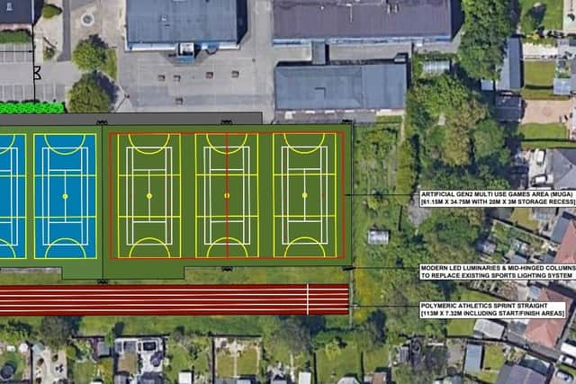 Aerial view of what the new sports facilities will look like (Image NottsSport).