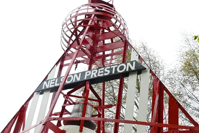 The restored Nelson Buoy at Preston Docks.