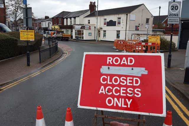 Chapel Brow in Leyland will be closed for 6 weeks, from Monday, November 7 to Friday, December 16