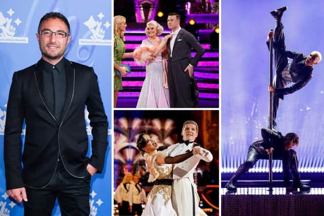 Left photo: Vincent Simone (credit Jeff Spicer/Getty Images). Other three photos: Strictly Come Dancing pairs during the Blackpool Week 2023 (credit BBC/Guy Levy).