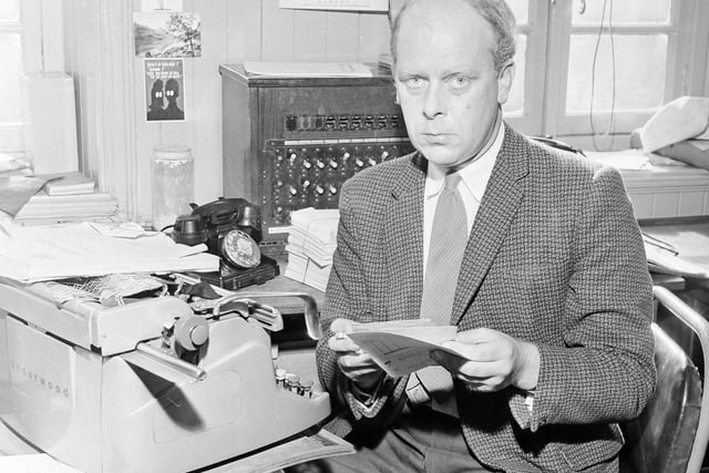 Robert Nicol, the cashier at Tenants Brewery at Craigmillar, pictured in July 1964.