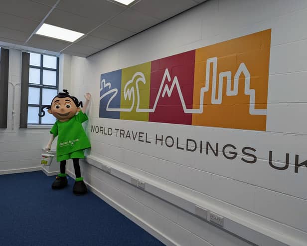 Derian House Children’s Hospice visiting World Travel Holdings (UK) Ltd fundraising event in 2022