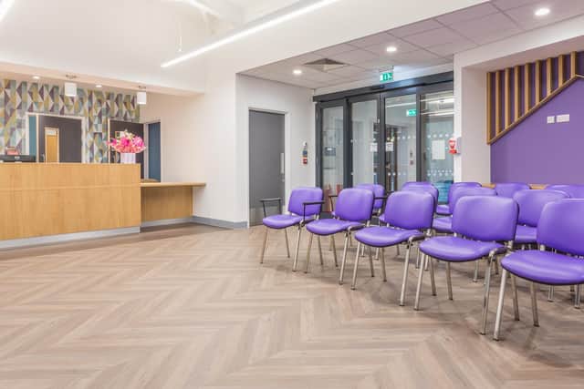 Inside the new doctors' surgery building at Whittle-le-Woods designed by Preston architects FWP
