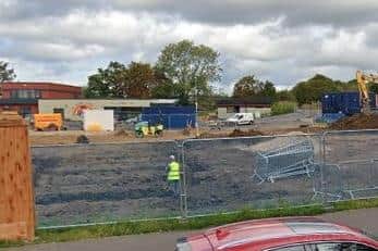 Construction work underway at the primed site last September