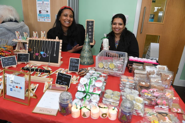 Some of the lovely homemade crafts on sale, including candles, wax tarts and jewellery