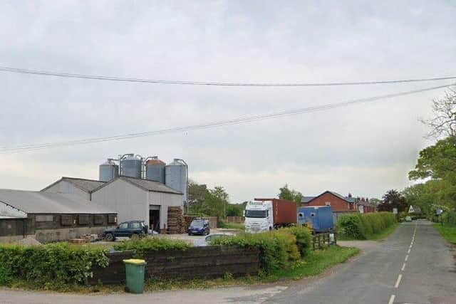 A planning inspector concluded that a new estate would be a more attractive sight on Goosnargh Lane than these farm buildings (image: Google)