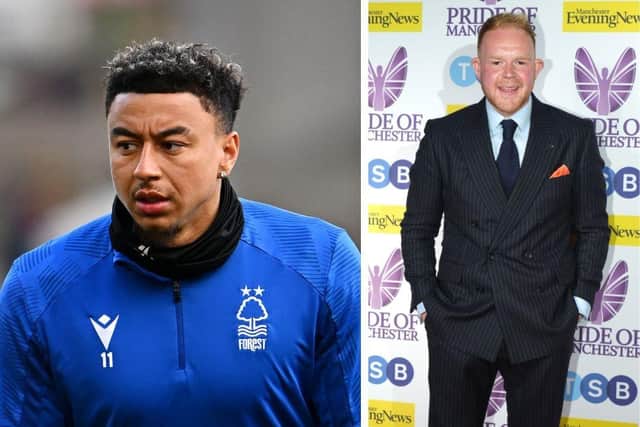 Left: Nottingham Forest player Jesse Lingard. Right: Corrie actor Colson Smith. Images: Getty