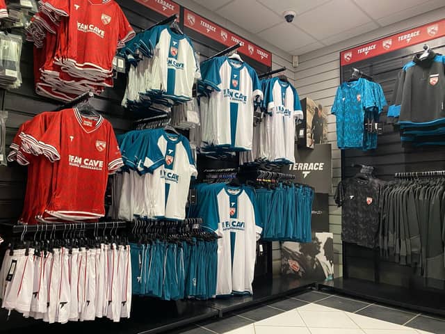 Some of this season's Morecambe kit and training wear Picture: Morecambe FC