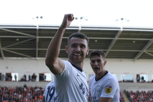 North End's Ben Whiteman celebrates scoring his side's first goal from the penalty spot
