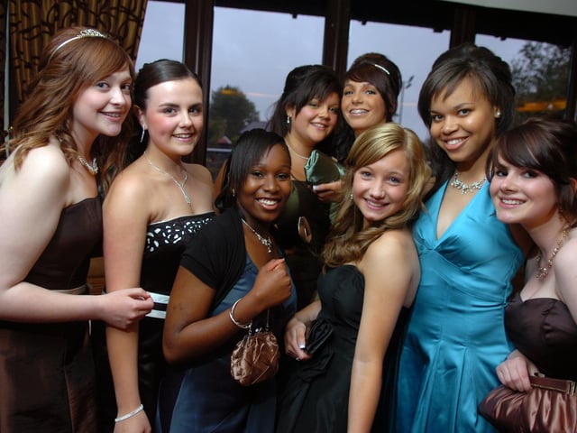 Looking beautiful for their Corpus Christi Catholic High School Prom at The Barton Grange Hotel in 2008
