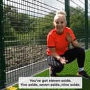 Liv Cooke on one of the new pitches. Image and video courtesy of the Football Foundation