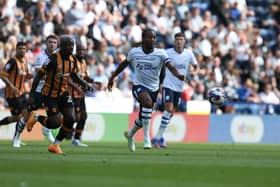 Daniel Johnson in action at Deepdale.