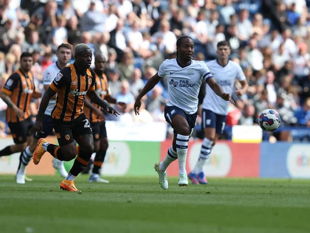 Daniel Johnson in action at Deepdale.