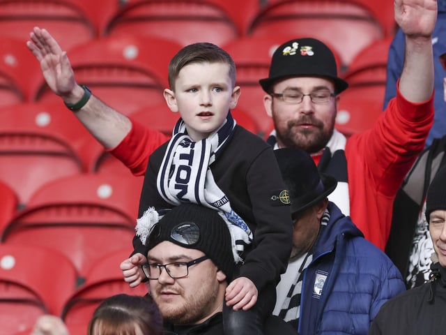 PNE fans at Middlesbrough