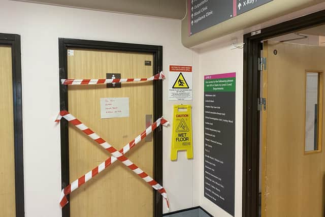 The ladies toilets at Chorley Hospital were cordoned off on Monday (September 26) due to a suspected wasp nest.