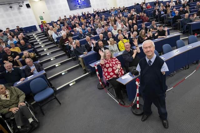 The UCLan team is led by Professor Derek Ward Thompson who is pictured above at a lecture he gave on black holes.