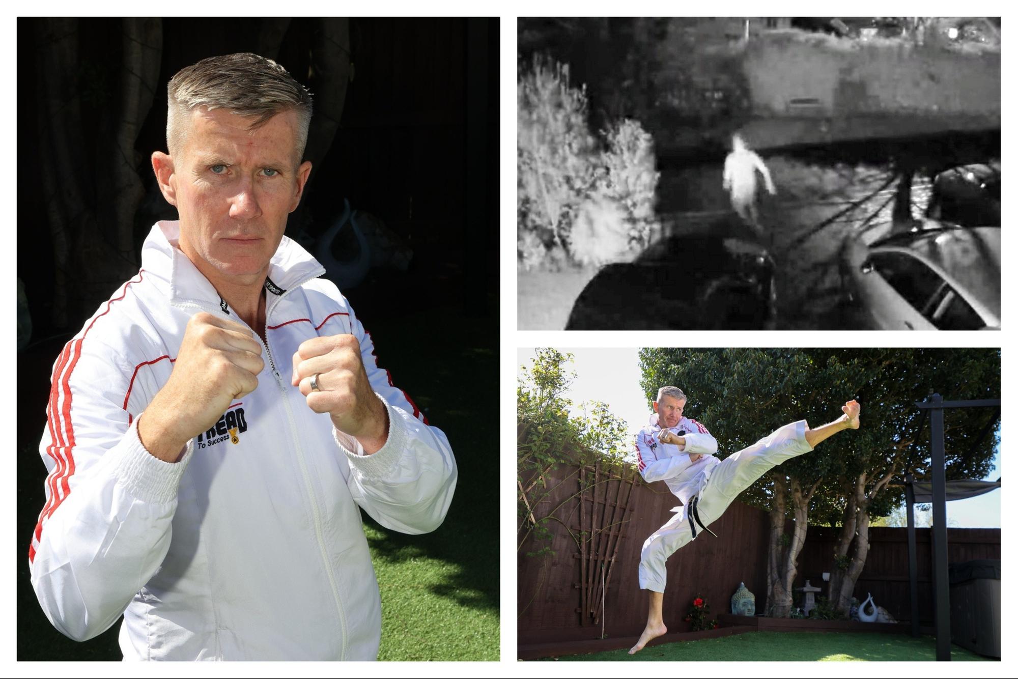 Karate world champion tackles hapless prowling burglar outside home on RING doorbell