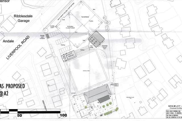 Land to the north of the main Hall would be developed.
Image: Bramley-Pate and Partners as part of planning documents submitted to SRBC