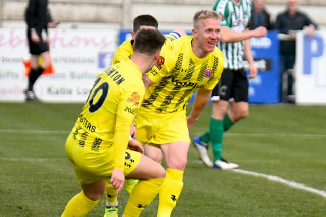 Mark Cullen scored on his second Fylde appearance but was injured on his fourth Picture: STEVE MCLELLAN