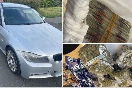 This BMW failed to stop for police in Preston and reached speeds in excess of 100mph before being abandoned near to the border with Merseyside.
The driver was detained and found to be in possession of a large amount of cannabis and cash. They were arrested for multiple offences.