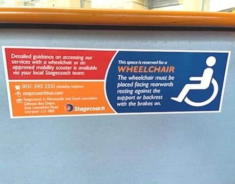 Stagecaoch says that drivers should at least ask the owners of buggies and prams to move if a wheelchair needs the space that has been reserved for them