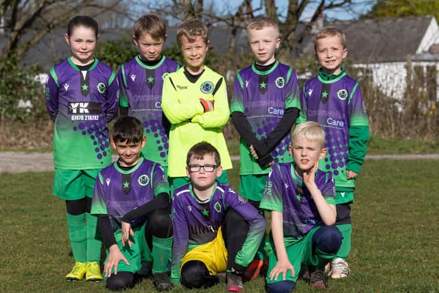St Annes Yellow Under-9 (from left): Back row, Amelia Doran, Noah Armitage, Adam Chamberlain, Riley Conlon and Connor McGow; front, Lewis Phillips, Harry Purley and Tom Hillier.