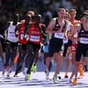 Patrick Dever during the men's 5000m round one on day 12 of the Olympic Games, in Paris. (Photo by Michael Steele/Getty Images)