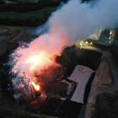 Firefighters worked tirelessly to put out a blaze at Clayton Hall landfill site in Dawson Lane (Credit: Environment Agency)