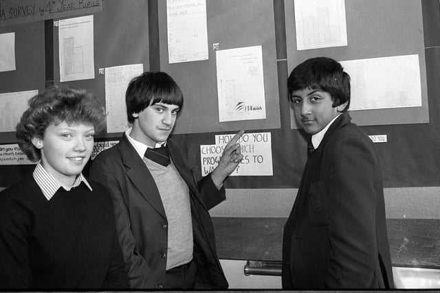 Pupils from Tulketh High School took part in a 1981 TV survey to find the most popular programmes