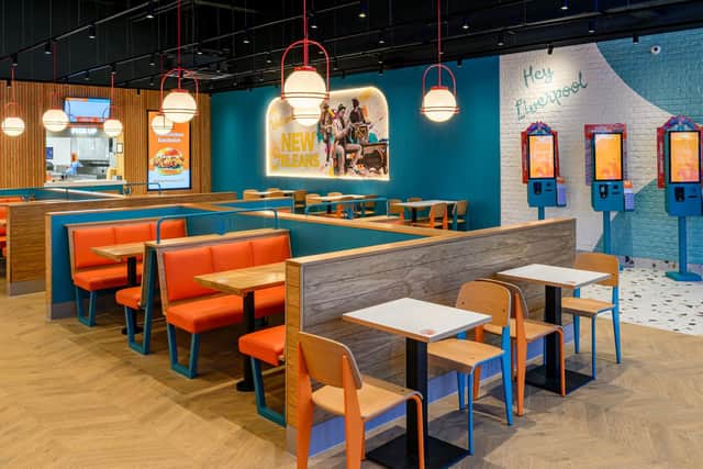 What Popeyes might look like when it opens in Fishergate, Preston - pictured is the inside of the branch in Sheffield city centre