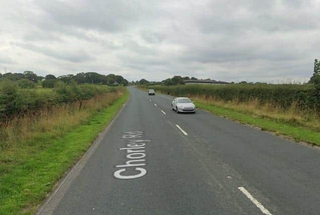 A man in his eighties has died following a crash on Chorley Road in Withnell.