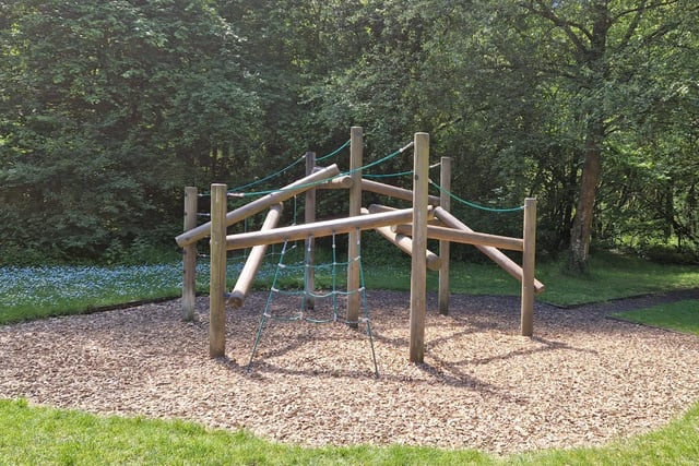 A climbing frame at Yarrow Valley Country Park