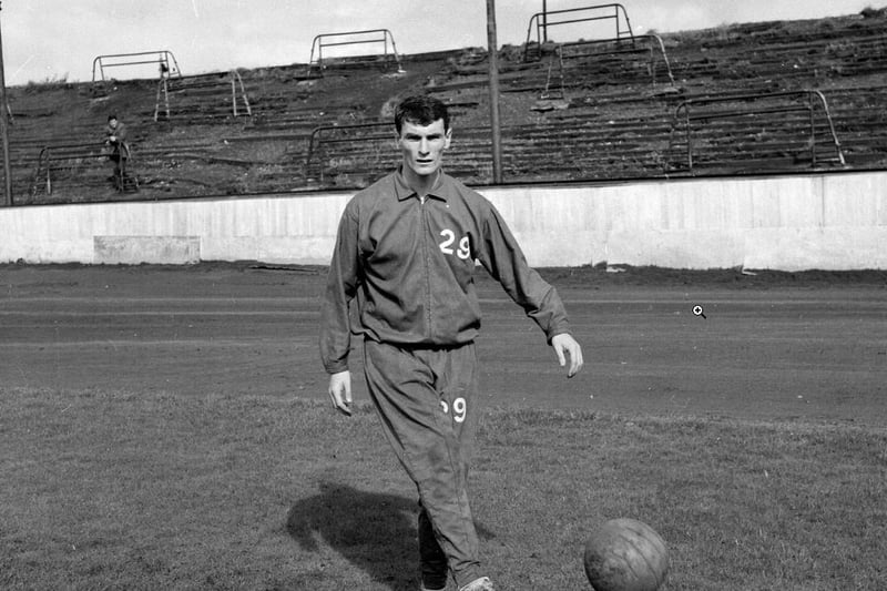 Neil Martin is put through his paces at Easter Road in September 1963