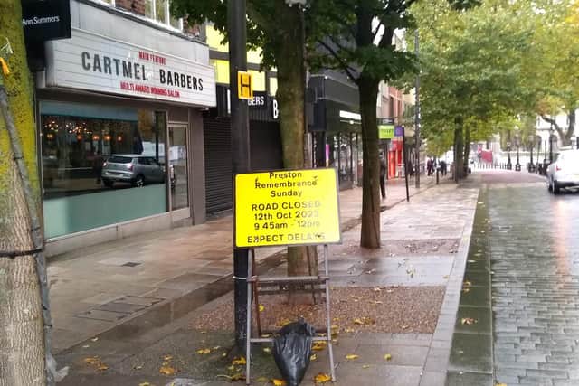 Preston City Council apologised for the error and said the date on the sign would be corrected as soon as possible. (Picture by Jimmy Fisher)