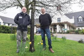 Tim Pitt from Lune Rivers Trust (left) with Andy Lemm from English Lakes Hotels Resorts and Venues