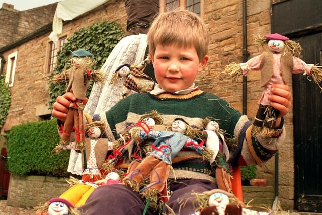 Four-year-old Harry Fellows at the Wray Scarecrow Festival