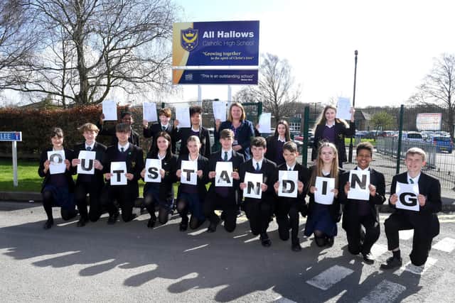 Penwortham's All Hallows Catholic High School receives an outstanding rating from OFSTED.