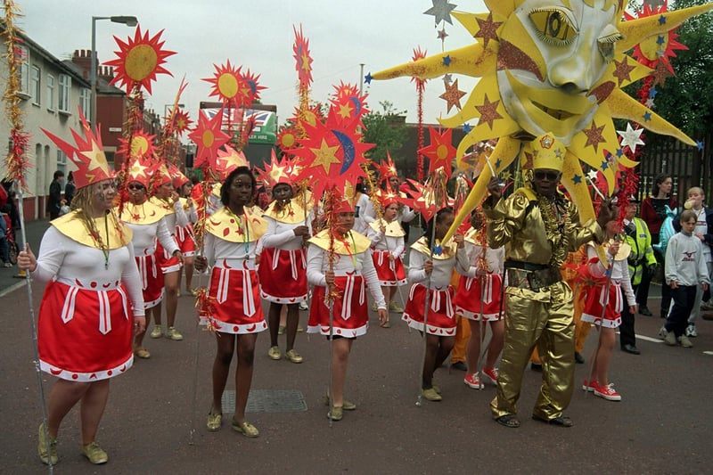 The Caribbean Carnival makes it's way through the streets of Preston