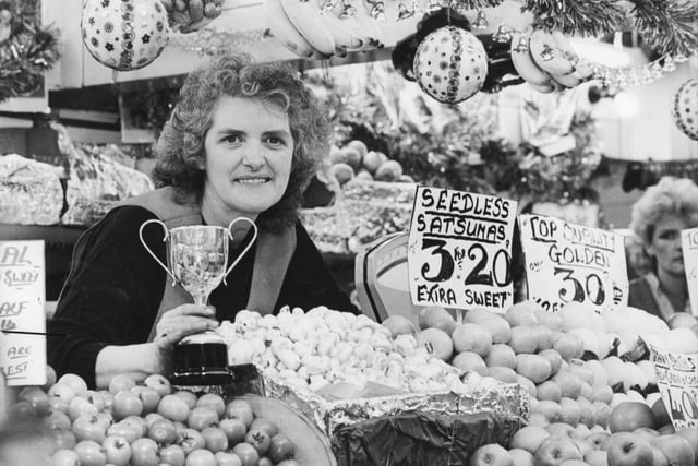 At Christmas in 1985 market trader Mavis Brown was the proud winner of the Best Decorated Stall
