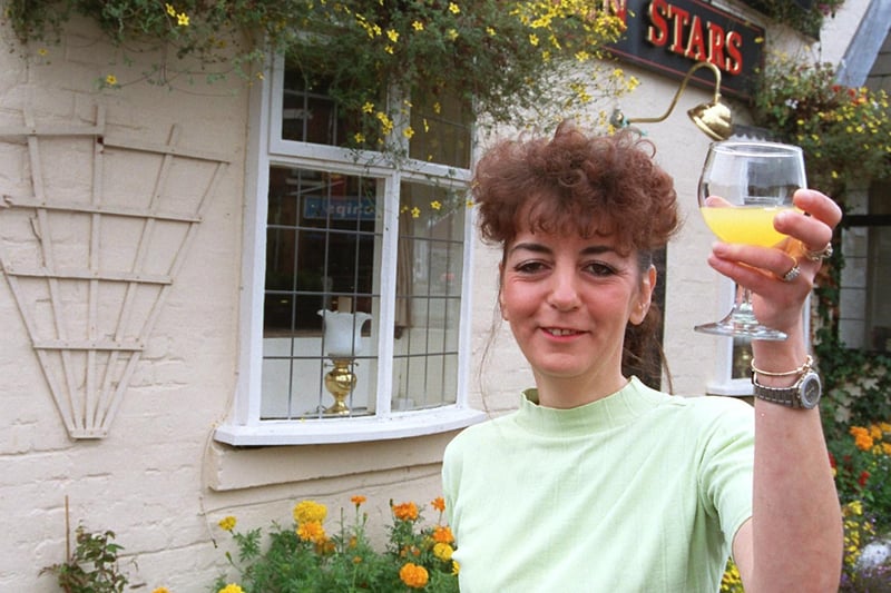 Debbie Tasker, landlady of the Seven Stars in Leyland Lane, Leyland, 1999