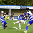 Action from the Coasters' defeat at Oxford City on Saturday (photo courtesy of Steve Mclellan)