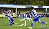 Action from the Coasters' defeat at Oxford City on Saturday (photo courtesy of Steve Mclellan)