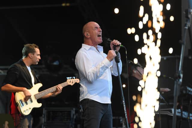 Go West's Peter Cox belting out the fan favourites at the inaugral Music in the Park last year, with bandmate Richard Drummie on guitar