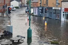 Roads, businesses and homes were flooded throughout Kirkham after torrential rain battered the county (Credit: Elaine Silverwood)