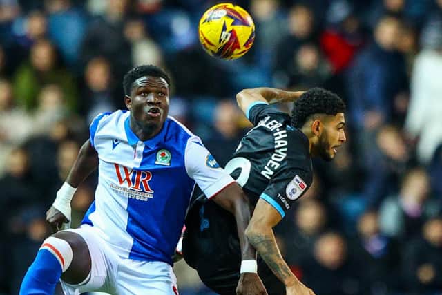 Rovers' Makhtar Gueye with Preston North End's Kaine Kesler-Hayden