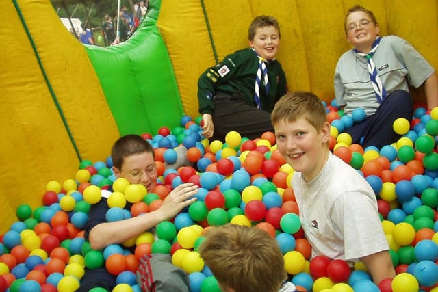 The ballpool at the Lancashire County Scout Network fun day at Waddecar camp