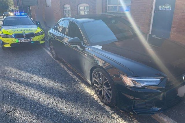 This Audi A6 was stopped in Marsh Lane, Preston, due to a marker being placed on the vehicle from another force.
The search was negative in relation to the marker, however the driver failed a test for cocaine and was arrested.