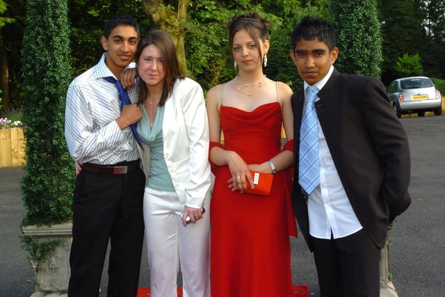 From left, Abdul Rahman, Francesca Musu, Susan Conway, and Ibrahim Ali, at the Fulwood High School leavers ball in 2005